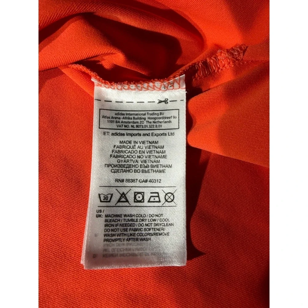 Adidas Golf Adizero Polo Shirt Mens Large Orange Short Sleeve Z75245 Performance